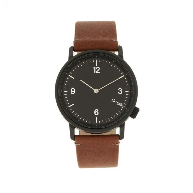 Simplify The 5500 Leather-Band Watch