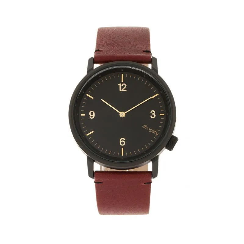 Simplify The 5500 Leather-Band Watch