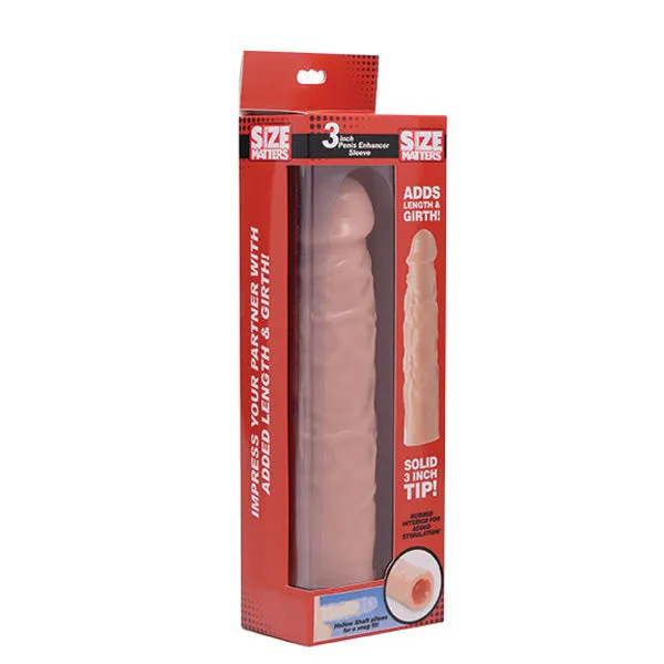 Size Matters 3 inches Extender Penis Extension - Vanilla