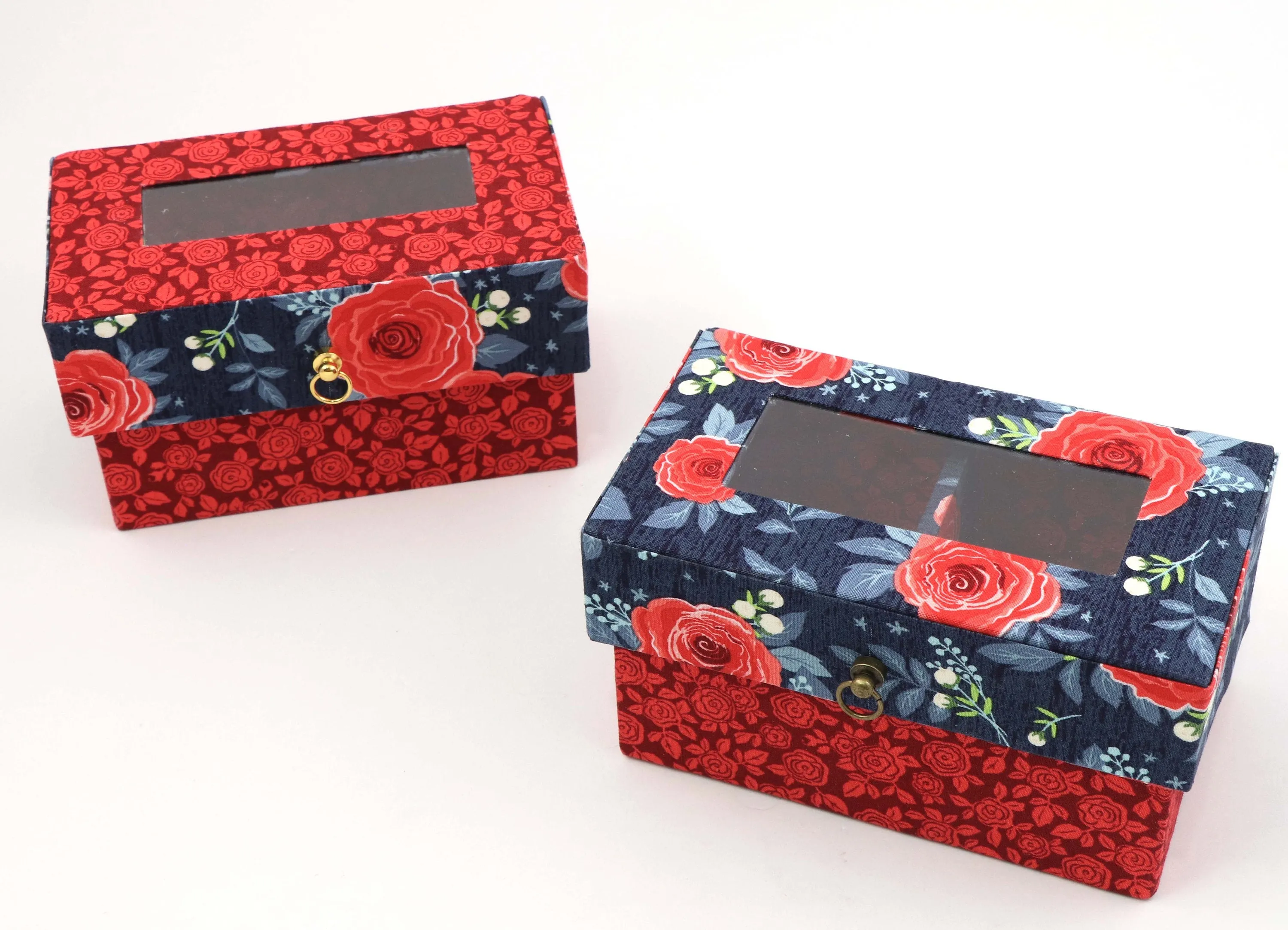 Small elegant window box DIY kit, cartonnage kit 173, Online instructions included