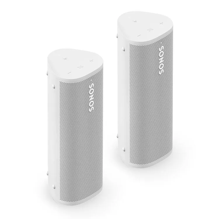 Sonos | Ensemble Aventure - 2 Haut-parleurs Roam 2 portatifs - Bluetooth - Étanche - Blanc