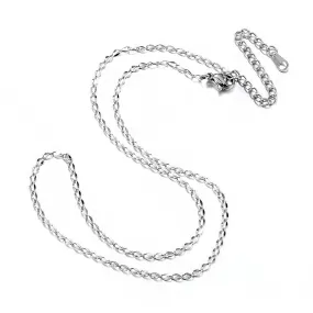 Stainless Steel Curb Chain Necklaces 16" Plus Extender - 3mm - Choose Your Tone & Quantity!