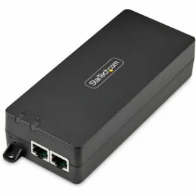 StarTech.com 1-Port 10Gbps Gigabit PoE   Injector, 90W, 2.5/5/10G Ethernet/10/100/1000M, PoE   (802.3af/at/bt), Wall Mountable, Unmanaged