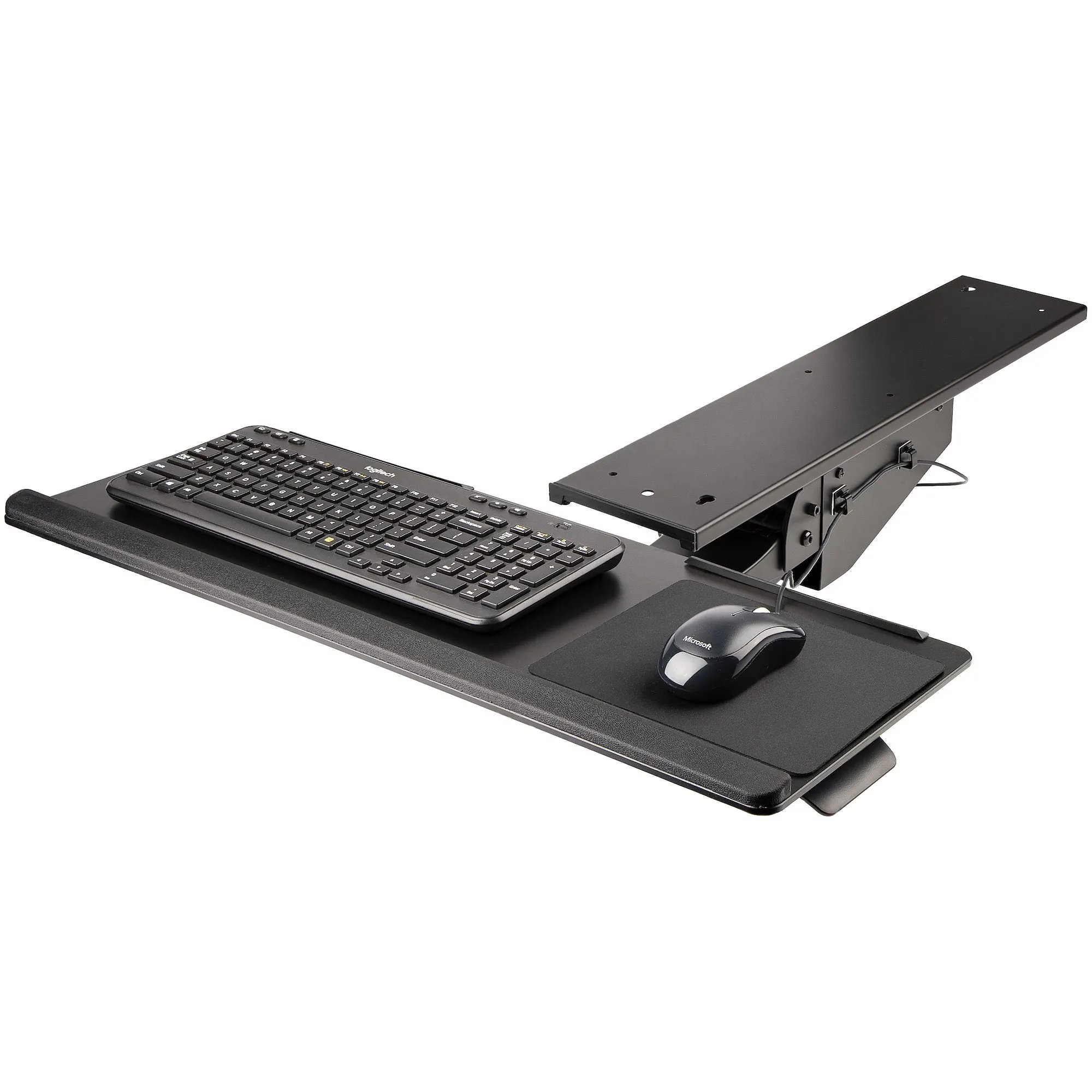 Startech.Com Under Desk Keyboard Tray, Full Motion & Height Adjustable Keyboard And Mouse Tray, 10" X 26" Platform, Ergo