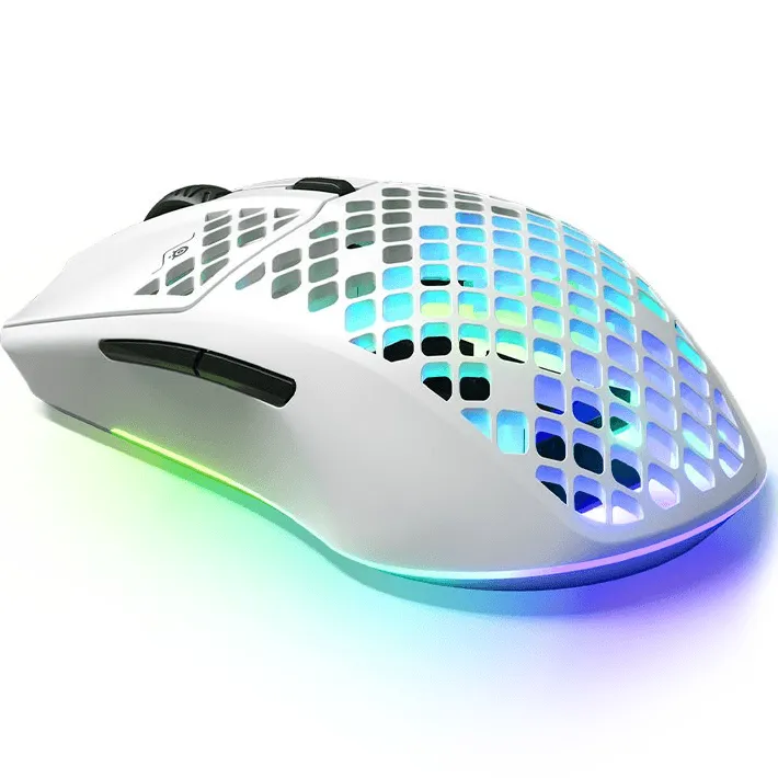 SteelSeries Aerox 3 Gaming Wireless Mouse Optical Lightweight Snow White Edition RGB