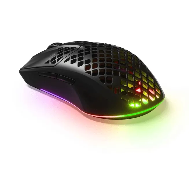 SteelSeries Aerox 3 Gaming Wireless Mouse Ultra Lightweight Black RGB Lights