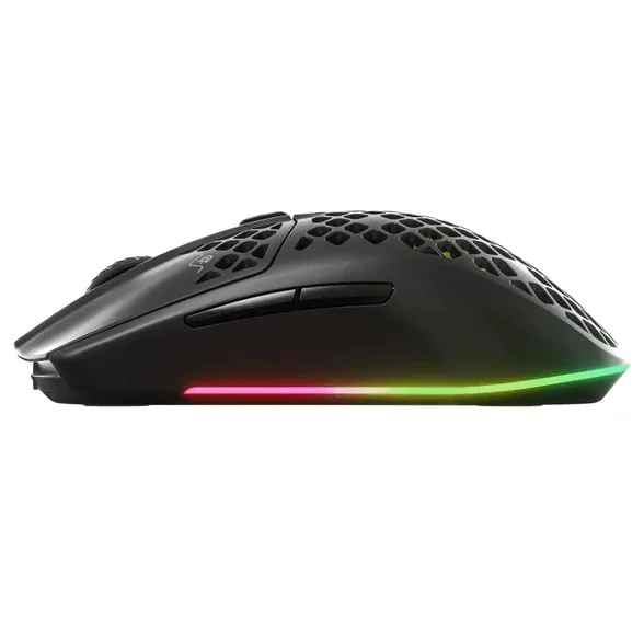 SteelSeries Aerox 3 Gaming Wireless Mouse Ultra Lightweight Black RGB Lights