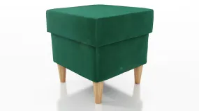 STOOL OSLO WITH STORAGE 40X40CM WOODEN LEGS EASY CLEAN FABRIC KRONOS 19