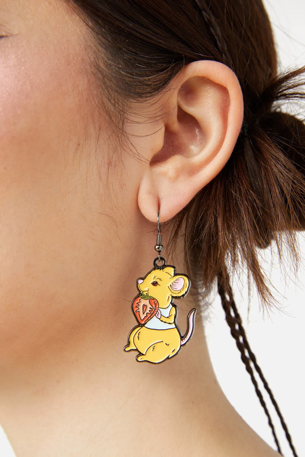 Strawberry Mouse Earrings