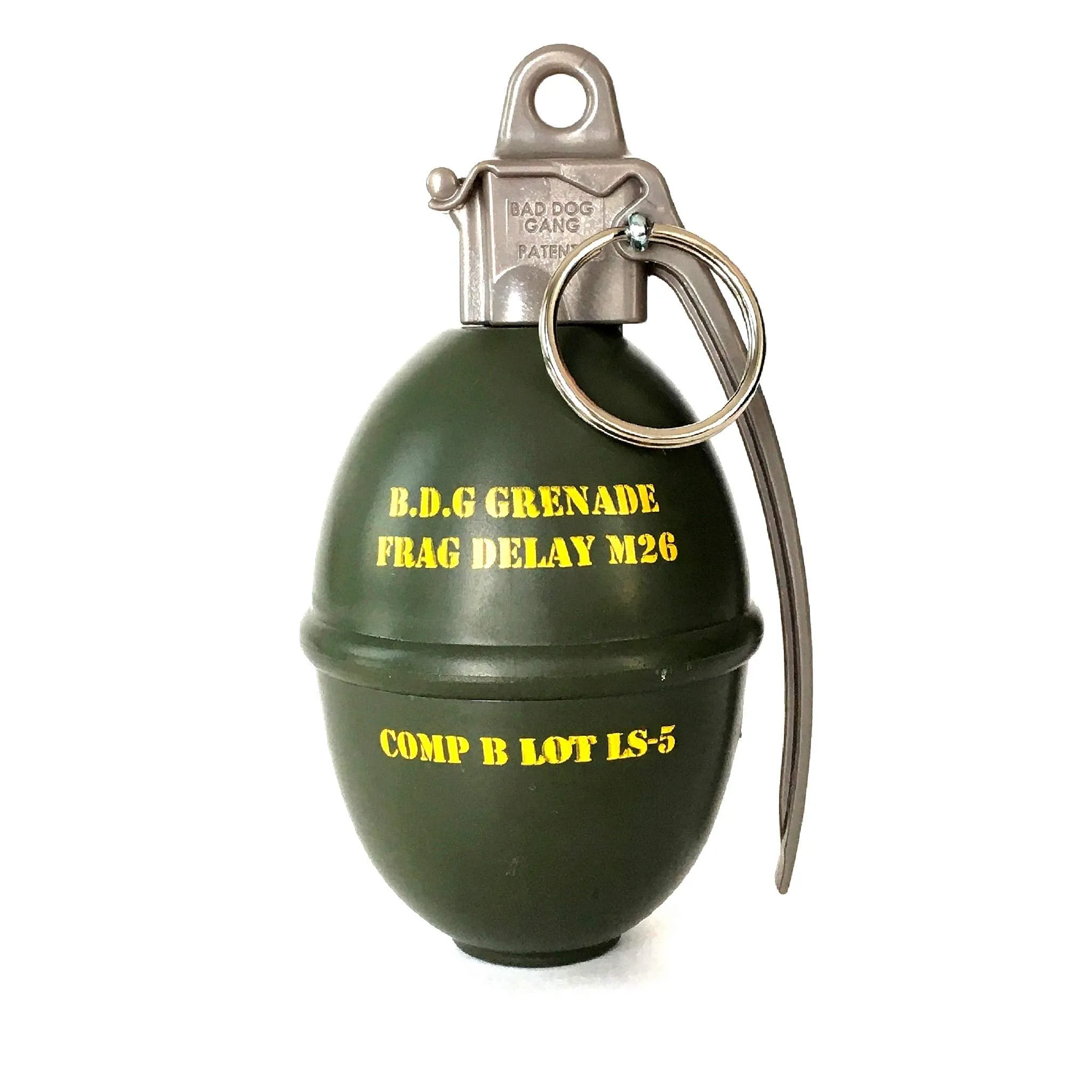 Tactical Poop Bag Holder Dispenser with Carabiner - Grenade Style, 1 Count