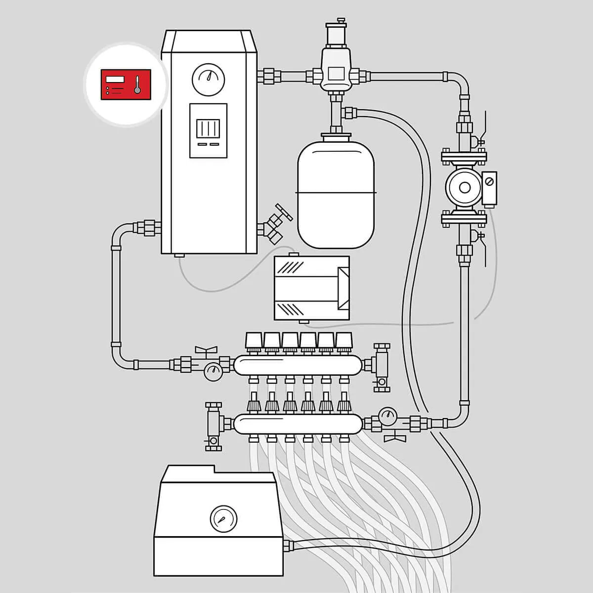 TH1400WF - 24Vac Smart Wi-Fi low voltage heating thermostat