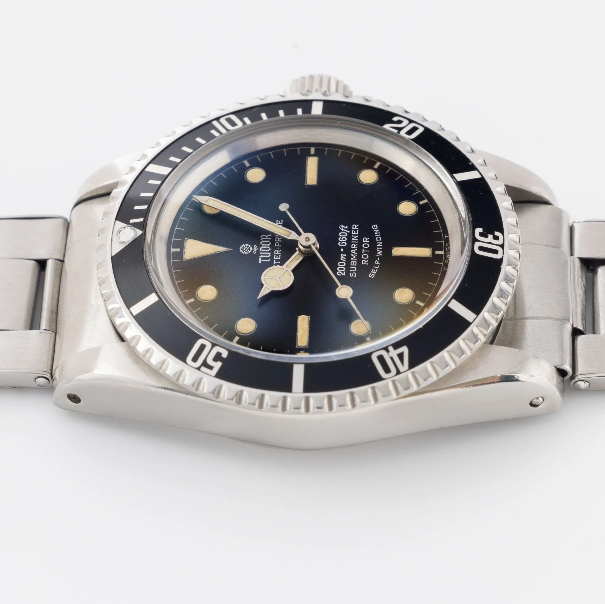 Tudor Submariner 7928 Gilt Track Silver Writing Dial