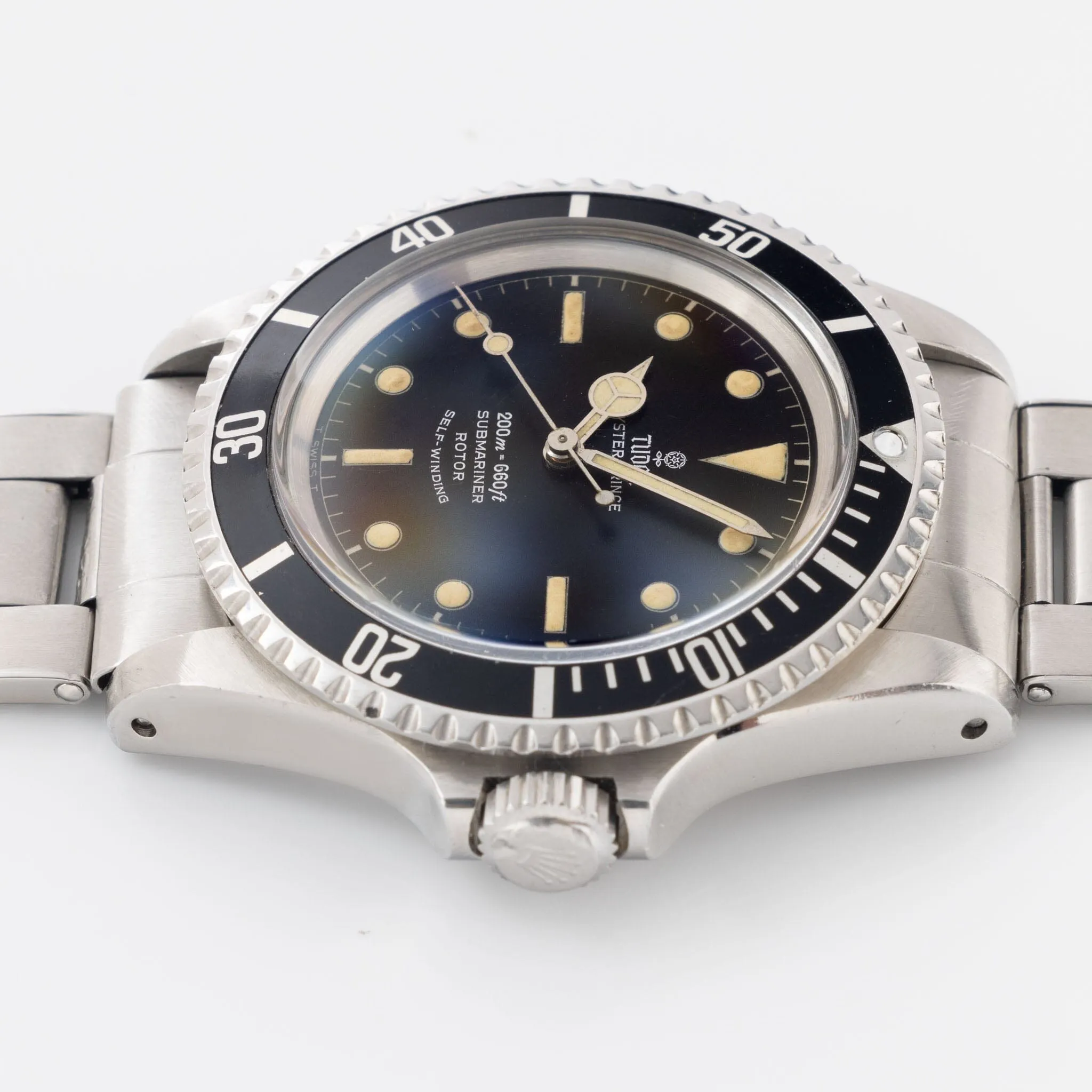 Tudor Submariner 7928 Gilt Track Silver Writing Dial