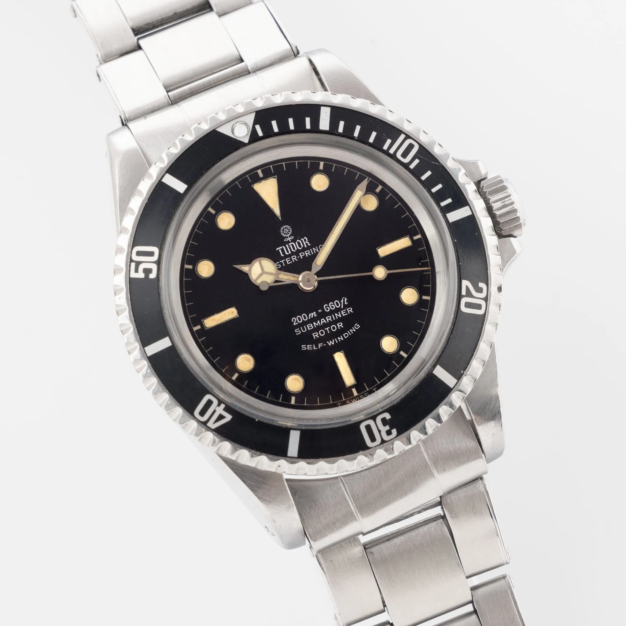 Tudor Submariner 7928 Gilt Track Silver Writing Dial