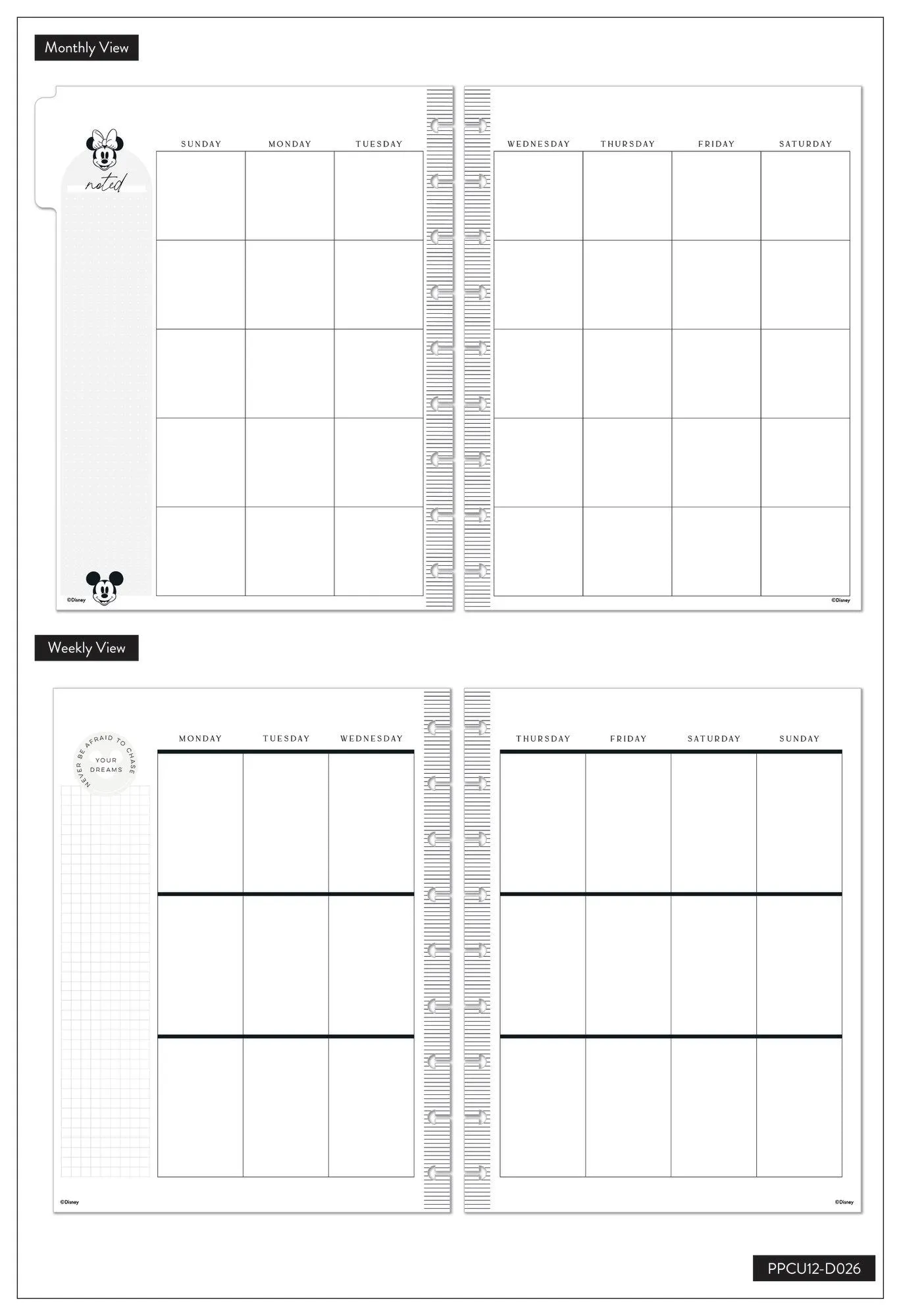 Undated Disney© Modern Mickey Mouse & Minnie Mouse Your Magic Classic Vertical Happy Planner - 12 Months