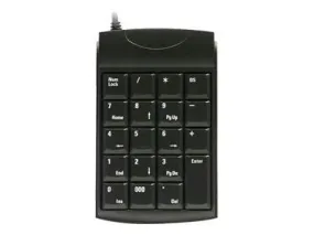 Unitech America Usb, 19 Keys Numeric Keyboard, Black, 10 Key Layout