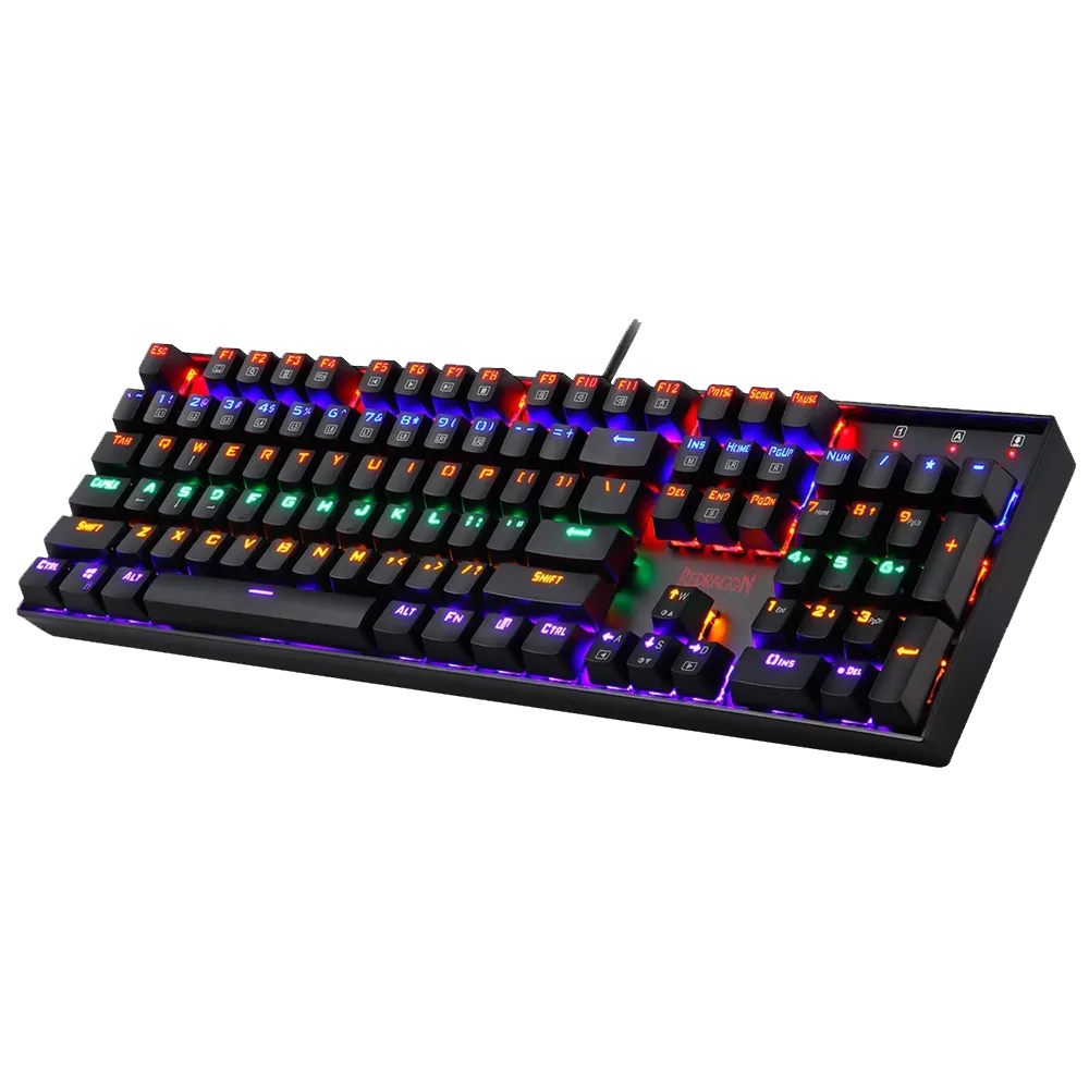 VARA K551 - 104 WIRED MECHNICAL KEYBAORD RAINBOW BLACK (Red Switch)