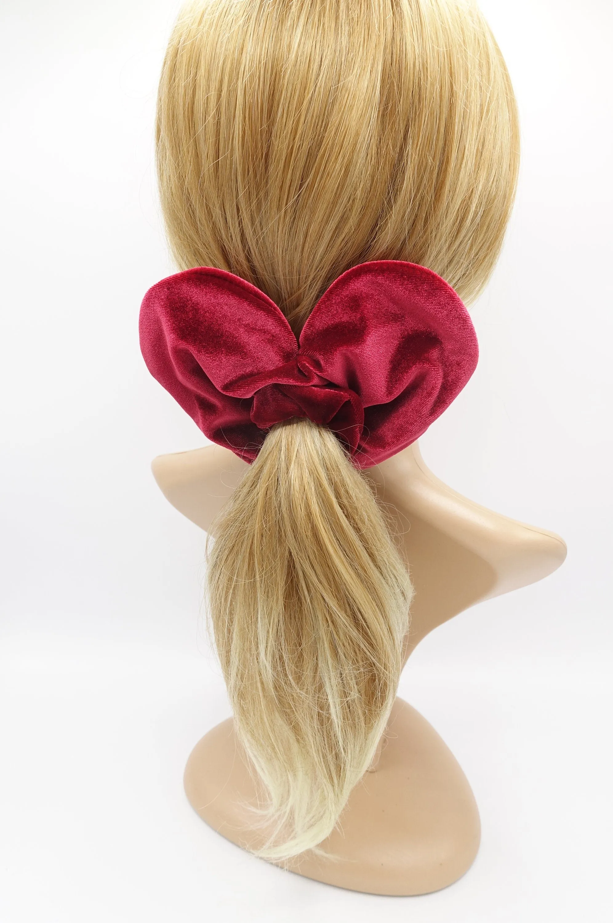 velvet scrunchies, wired scrunchies, heart scrunchies, cute hair accessory for women