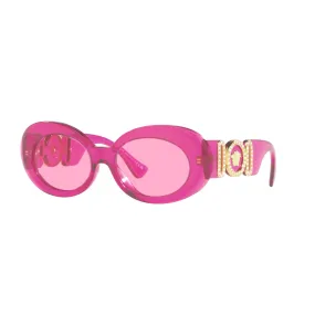 Versace Women's Transparent Fuchsia Sunglasses with Fuchsia Solid Color Lenses VE_4426BU_5334/5_54mm