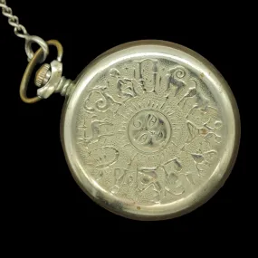 Vintage Molnija 3602 Collectible Pocket Watch Zodiac Signs