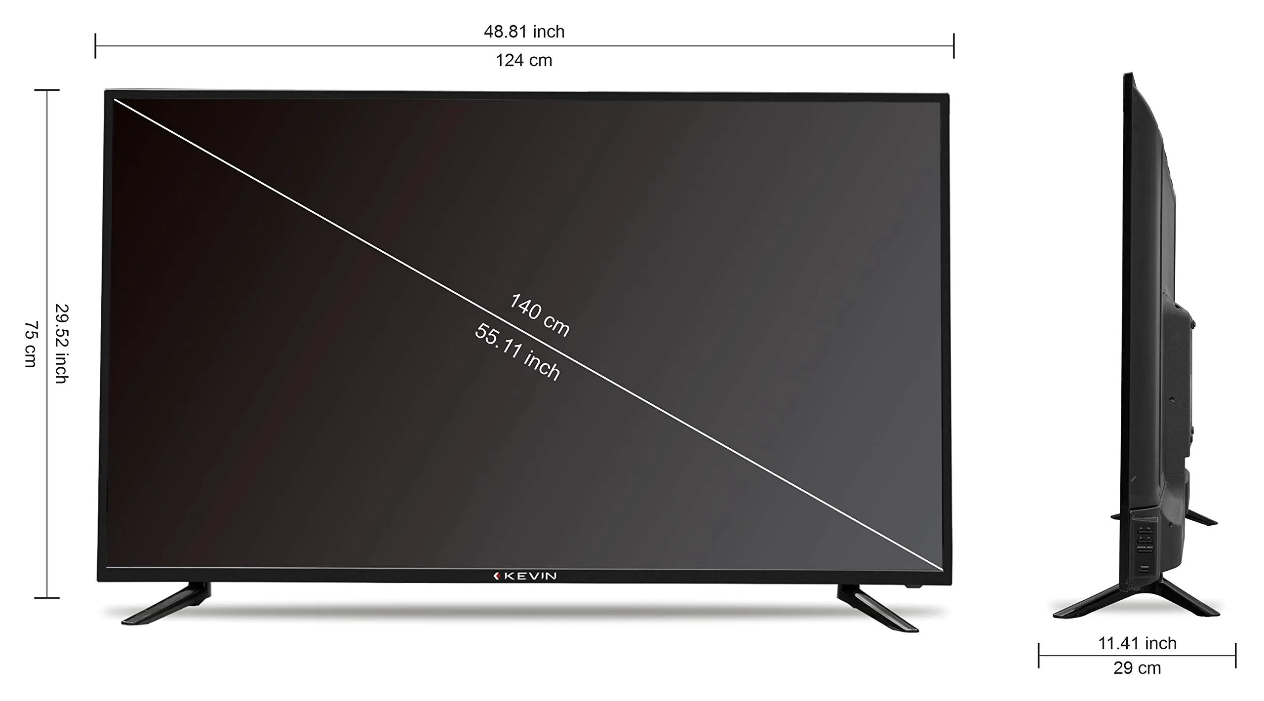 VW 140 cm (55 inches) 4K Ultra HD Smart LED TV KN55UHD-PRO (Black)