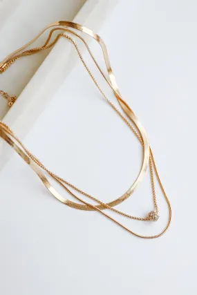 Willow Gold Layered Chain Necklace