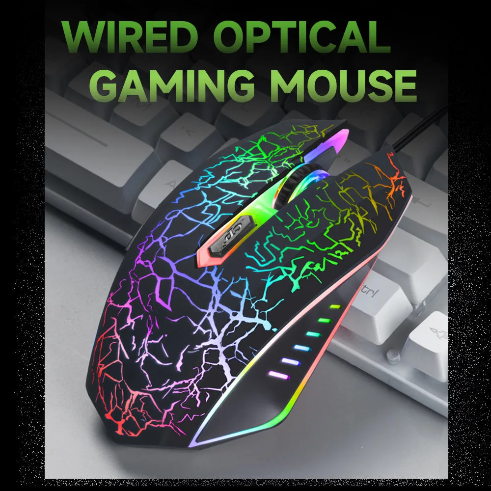 Wired Gaming Mouse Colorful Breathing Light