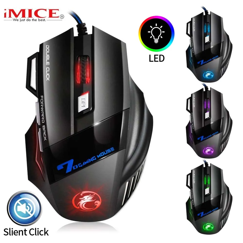 Wired Gaming Mouse USB Computer Mouse Gaming RGB