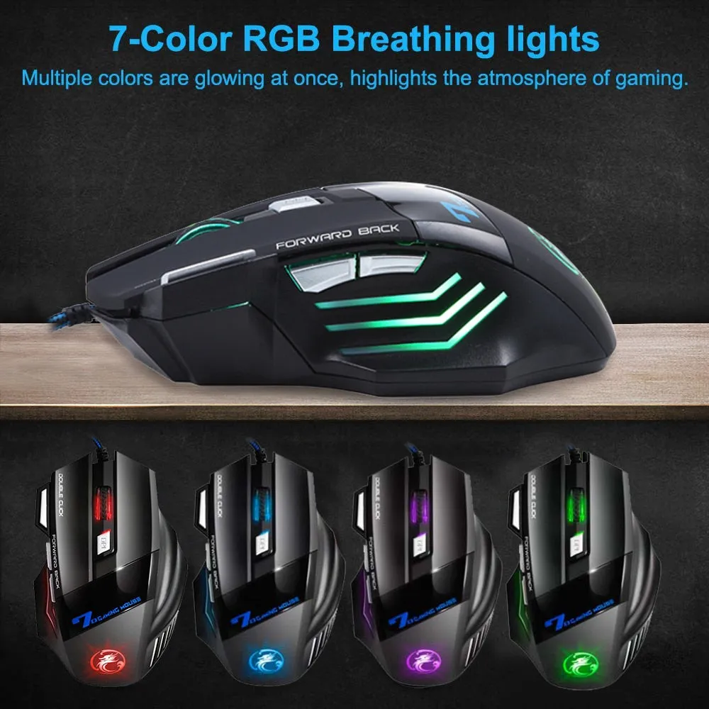 Wired Gaming Mouse USB Computer Mouse Gaming RGB