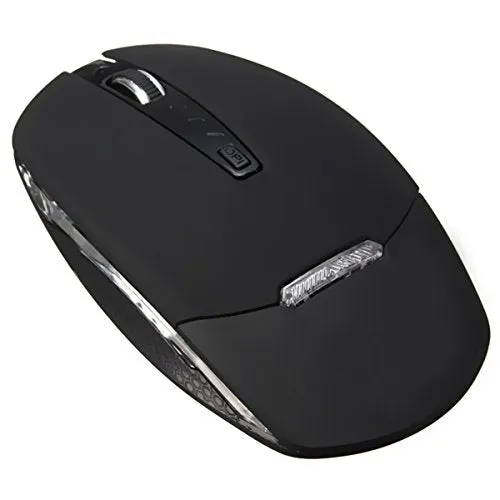 Wireless Bluetooth 3.0 Optical Mouse with LED Light - Black