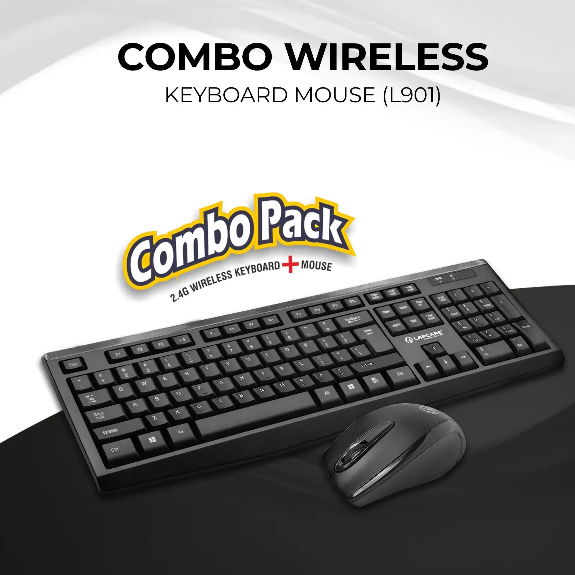 Wireless Combo 104 Key Keyboard   Mouse 1200dpi - non Multimedia