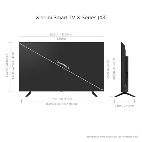 Xiaomi 108 cm (43 inches) X Series 4K Ultra HD Smart Google TV L43M8-A2IN (Black)