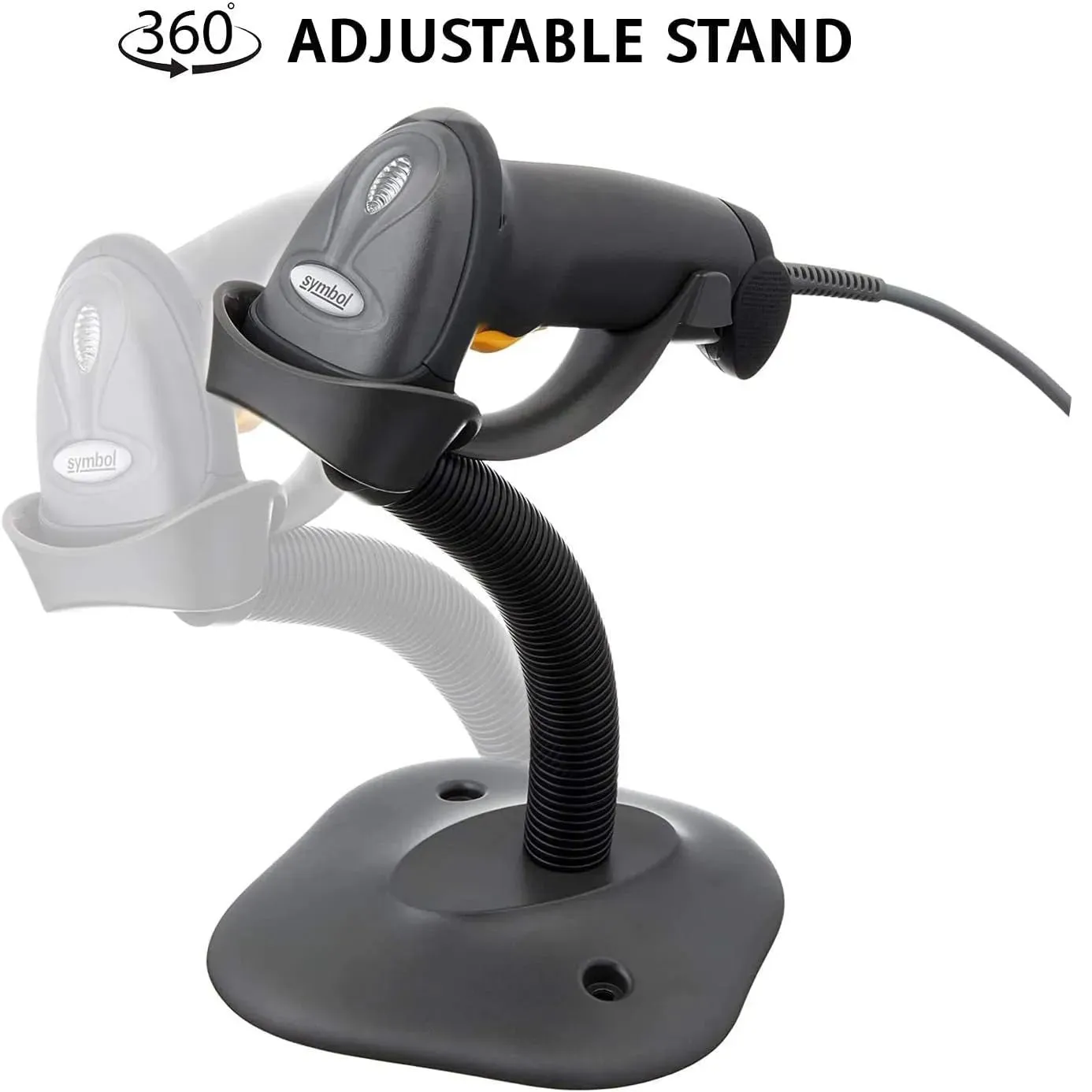 Zebra Symbol LS2208 Barcode Scanner Hand-Held Kit Stand USB Windows Mac